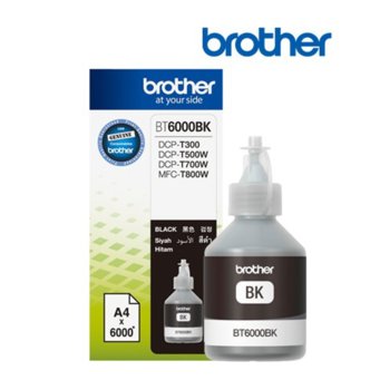 МАСТИЛО BROTHER DCP-T300/DCP-T500W/DCP-T700W/MFC-T800W - Black - BT6000BK - Заб.:6000p. | JAR Computers BROTHER Black BT6000BK