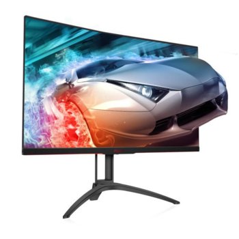 Монитор AOC AG322QC4, 31.5" (80.01 cm) VA панел, Quad HD, 4ms, 80M:1, 400 cd/m2, DisplayPort, HDMI, VGA | JAR Computers AOC AG322QC4