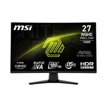 Монитор MSI MAG 274CQF (9S6-3CE31T-007), 27" (68.58cm) VA панел, 180Hz, WQHD, 0.5ms, 100 000 000:1, 300 cd/m2, DisplayPort, HDMI | JAR Computers MSI MAG 274CQF 9S6-3CE31T-007