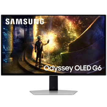 Монитор Samsung Odyssey OLED G6 G61SD LS-27DG610SU (2024), 27" (68.58 cm) OLED панел, 240Hz, QHD, 0.03ms (GtG), 1 000 000:1, HDR10+, 250cd/m2, DisplayPort, HDMI, USB Hub | JAR Computers Samsung Odyssey OLED G6 G61SD LS27DG610SUXEN