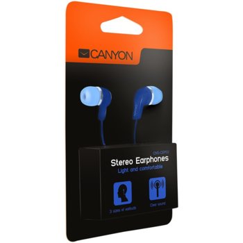 Слушалки Canyon CNS-CEPM02BL, сини | JAR Computers Canyon CNS-CEPM02BL