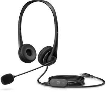 Слушалки HP 428H5AA, микрофон, шумопотискащи, USB | JAR Computers HP Wired USB-A Stereo Headset