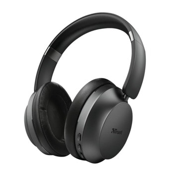 Слушалки Trust Eaze 23550, микрофон, безжични/жични, Bluetooth, 3.5mm jack, USB, черни | JAR Computers TRUST Eaze 23550