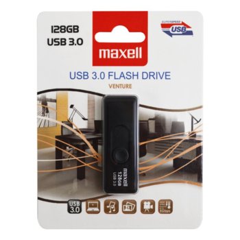 Памет 128GB USB Flash Drive, Maxwell Venture, USB 3.0(м), черна | JAR Computers Maxwell 128GB USB3 Venture