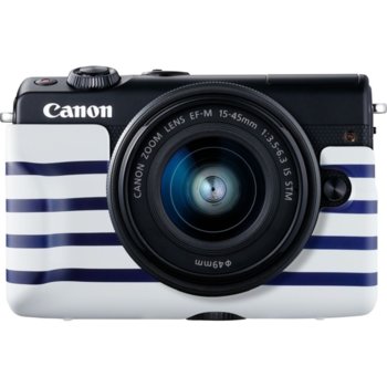 Протектор/калъф Canon EH31-FJ Face Jacket, за фотоапарат Canon EOS M100, син | JAR Computers Canon Face Jacket EH31-FJ Border Blue