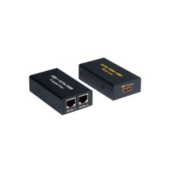 Конвертор/удължител ROLINE 14.99.3460, HDMI(ж) към 2x RJ45(ж), до 25m чрез Cat. 5e кабел, черен | JAR Computers ROLINE 14.99.3460 Extender HDMI(м) към 2x RJ45