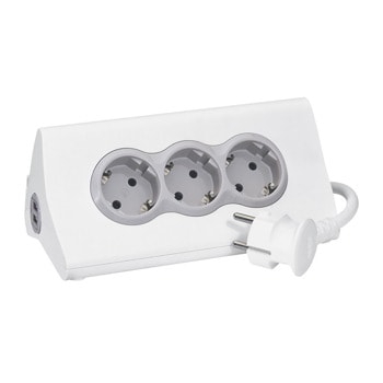 Разклонител Legrand 694801, 3 гнезда, 2x USB-A, поставка за таблет, 1.5m кабел, бял | JAR Computers Legrand 694801