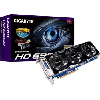 Видео карта AMD 6950, 1GB, Gigabyte R695OC-1GD, PCI-E, DDR5, 256bit, HDMI, DisplayPort, 2xDVI (HDCP) | JAR Computers AMD 6950 GV-R695OC-1GD