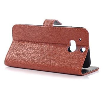 Wallet Flip Case for HTC ONE 2 M8 brown