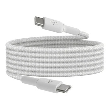 Кабел Belkin Belkin Boost Charge (CAB004bt1MWH), от USB C(м) към USB C(м), 1m, 60W, бял | JAR Computers Belkin Boost Charge CAB004bt1MWH