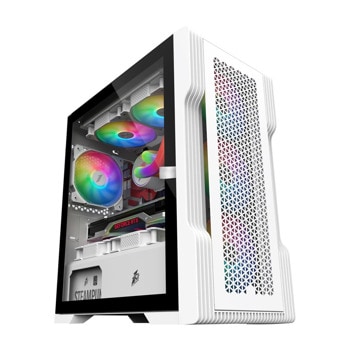 Кутия 1st Player Trilobite T3 Mesh, mATX/Mini-ITX, 2x USB 3.0, с прозорец, бяла, без захранване | JAR Computers Кутия 1st Player Trilobite T3 Mesh White T3-WH-4F1