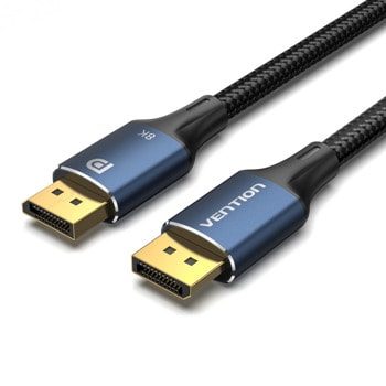 Кабел Vention HCELG, от DisplayPort(м) към DisplayPort(м), 1.5m, екраниран, черен | JAR Computers кабел vention dp 1.4 м to dp 1.4 м 1.5m hcelg