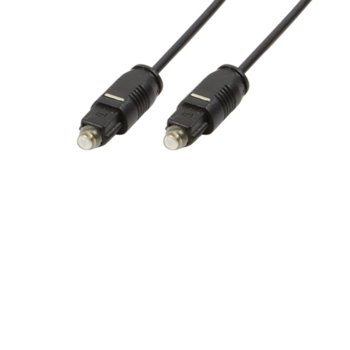 Оптичен кабел LogiLink CA1007, от Toslink(м) към Toslink(м), 1.5m, черен | JAR Computers Оптичен кабел LogiLink CA1007