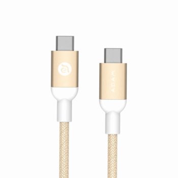 Кабел Adam Elements CaSa B200 USB C(м) към USB C(м), 2m, златист | JAR Computers Adam Elements CaSa B200 ACBAD200CSBGD