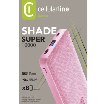 Cellularline Shade 10000mAh pink PBSTYLE10000P