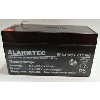 Акумулаторна батерия Alarmtec BP1.2-12, 12V, 1.2Ah, VRLA, F1 конектори image