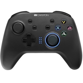 Геймпад Canyon CND-GPW3, безжичен, за PC/PS3/Switch/Android, Wireless 2.4 GHz, USB Type C, черен | JAR Computers Canyon CND-GPW3