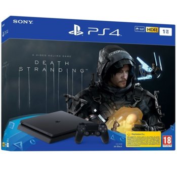 Конзола PlayStation 4 Slim 1TB в комплект с игра Death Stranding, черна | JAR Computers PS4 Slim 1TB + Death Stranding