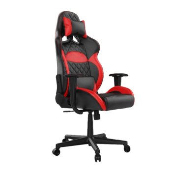 Геймърски стол Gamdias Zelus E1 L, кожа, до 190 кг натоварване, облегалка за гърба с 135 градуса регулиране, чевен | JAR Computers Gamdias Zelus E1 L Red