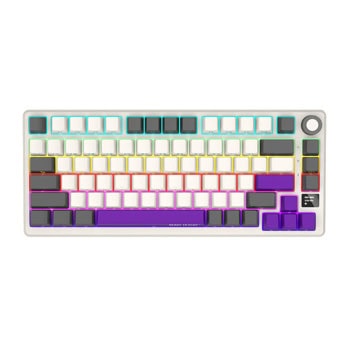 Клавиатура Lorgar KBP7075W, жична/безжична, механична, Purple Linear суичове, гейминг, бежова, USB, Bluetooth | JAR Computers Lorgar KBP7075W Beige LRG-KBP7075W-RT-US