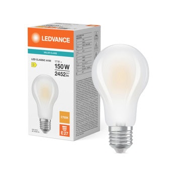 led classic a 150 filament v 17w 827 frosted e27