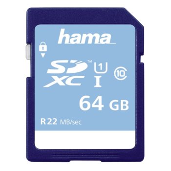 64GB SDXC Hama Class 10 UHS-I 104379