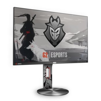 Монитор AOC G2590PX/G2, 24.5" (62.23 cm) TN панел, Full HD, 1 ms, 50000000:1, 400 cd/m2, Display Port, HDMI, VGA, USB HUB, AUX | JAR Computers AOC G2590PX/G2