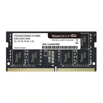 Памет 8GB DDR4 2666MT/s,SO-DIMM, Team Group Elite TED48G2666C19-S01, 1.2V | JAR Computers Team Group Elite 8GBDDR4 SO-DIMM 2666MHz
