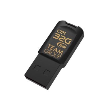 Памет 32GB USB Flash Drive, Team Group C171, USB 2.0, черна | JAR Computers 32GB Team Group C171 Black TC17132GB01