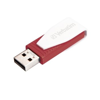 Памет 16GB USB Flash Drive, Verbatim Swivel, USB 2.0, червена | JAR Computers Verbatim 16GB USB 2.0 Swivel