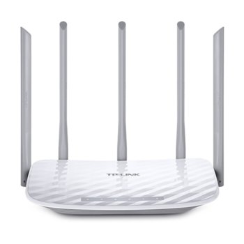 Рутер TP-Link Archer C60, 1350Mbps, 2.4 GHz (450Mbps)/5 GHz (867 Mbps), 4x LAN 10/100, 1x WAN 10/100, 4 външни антени | JAR Computers Wi-Fi AC Router TP-Link Archer C60 1350Mbps