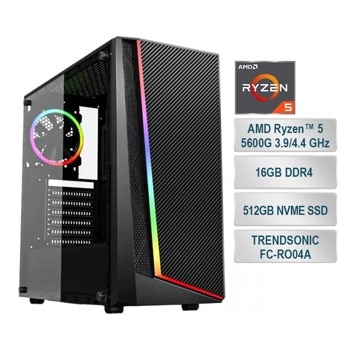 Настолен компютър PC "Enchanter Beta", шестядрен AMD Ryzen 5 5600G 3.9/4.4 GHz, 16GB DDR4, 512GB NVME SSD, 1x USB 3.0, Free DOS | JAR Computers Enchanter Beta
