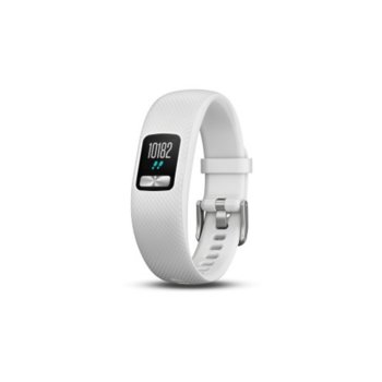 Смарт гривна Garmin vivofit 4 (Small/Medium), 11 x 11mm дисплей, Bluetooth, GPS, водоустойчивa, силиконова каишка, бял | JAR Computers Garmin vivofit 4 010-01847-11