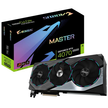 Видео карта Nvidia GF RTX 4070 Super, 12GB, Gigabyte Aorus Master, PCI-E 4.0, GDDR6X, 192-bit, DisplayPort, HDMI | JAR Computers Gigabyte Aorus GF RTX 4070 Super Master