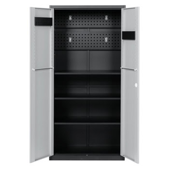 метален шкаф carmen cr-1226 l sand черен-сребърен