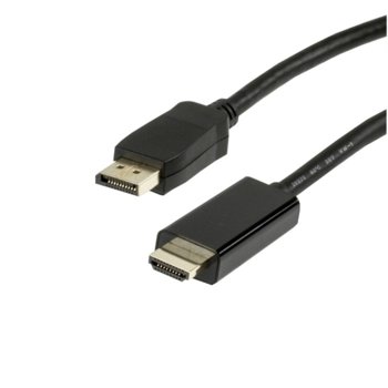 Кабел DisplayPort(м) към HDMI(м), 1.5m, черен | JAR Computers DisplayPort(м) към HDMI(м)