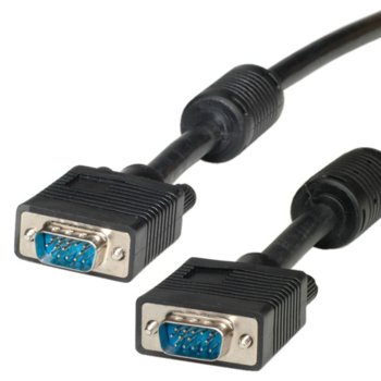 Кабел Roline S3615-10, от VGA (м) към VGA (м), 2м, черен | JAR Computers Roline S3615-10 VGA M - VGA M 2 м