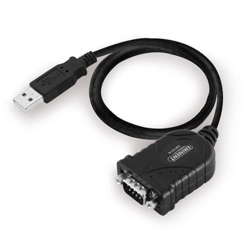 Кабел Ewent EM1016, от USB Type A(м) към RS232(м), 0.6m, черен | JAR Computers Ewent EM1016