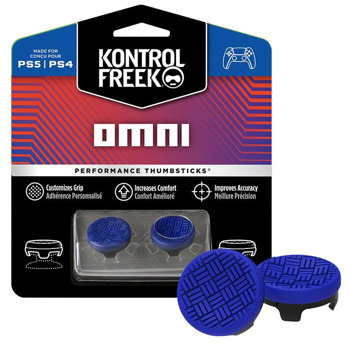 Сменяеми бутончета Thumb Grips KontrolFreek Performance Thumbsticks OMNI Blue (8700-PS5), за PS4/PS5, за Dual Shock/DualSense, сини | JAR Computers KontrolFreek Performance Thumbsticks OMNI Blue