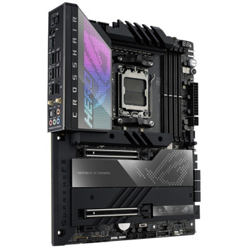 Дънна платка Asus ROG Crosshair X670E Hero, X670E, AM5, DDR5, PCI-E 5.0 (HDMI), 5x M.2, 6x SATA 6Gb/s, 2x USB 4, ATX | JAR Computers Asus ROG Crosshair X670E Hero 90MB1BC0-M0EAY0