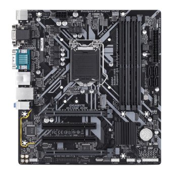 Дънна платка Gigabyte GA-MB-H310M-D3H, H310, LGA1151, DDR4, PCI-Е (DisplayPort&HDMI&DVI-D&VGA), 4x SATA3 6.0 Gb/s, 1x M.2 Socket 3, 2x USB 3.1, micro ATX | JAR Computers Gigabyte GA-MB-H310M-D3H