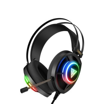 Слушалки Gamdias HEBE M3, микрофон, 50mm драйвери, виртуален 7.1 съраунд звук, RGB Streaming ефект, USB | JAR Computers Gamdias HEBE M3