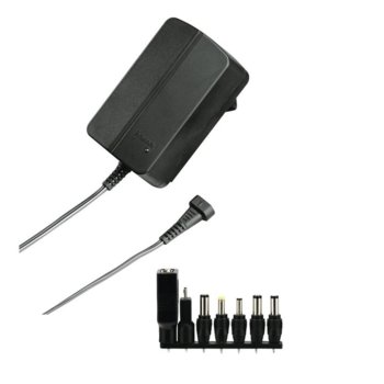 Захранване (заместител) за лаптопи Hama, 12V/18W, 5x DC адаптера | JAR Computers HAMA Eco, AC/DC 1500mAh 3-12 V, Черен
