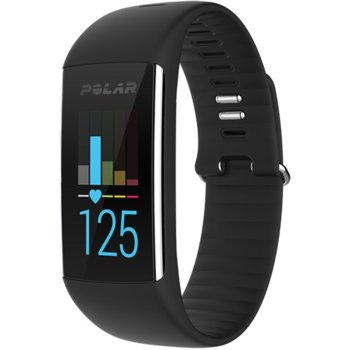 Смарт гривна Polar A370, 110 mAh battery, 80x160 TFT дисплей, Bluetooth, съвместима с Mac OS X10.6, Windows XP/7/8/10, iOS7 or later и Android 4.3 or later, черна | JAR Computers Polar A370