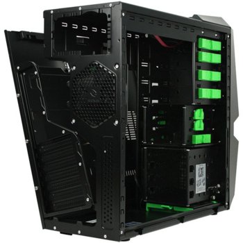 ATX Raidmax Chassis Blackstorm Green Tower