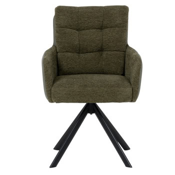 Трапезен стол Carmen SEFTON - каки SEA, до 120kg., дамаска, прахово боядисана метална база, зелен | JAR Computers Трапезен стол Carmen SEFTON - каки SEA