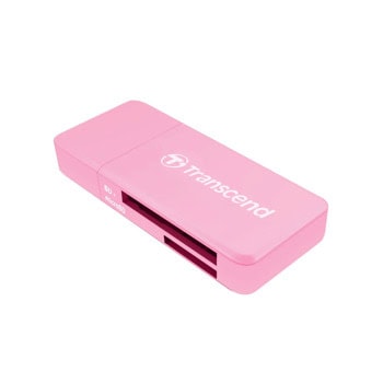 Четец за карти Transcend TS-RDF5R, USB 3.1 Gen 1 Type-A, SD/SDHC/SDXC/MicroSDHC/MicroSDXC, розова | JAR Computers Transcend TS-RDF5R