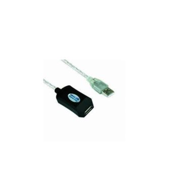 Кабел VCom CU823-30m, USB A(м) към USB А(ж), 30m, бял image