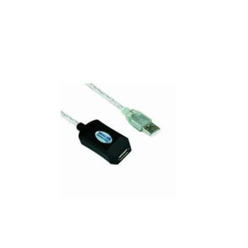 Кабел VCom CU823-30m, USB A(м) към USB А(ж), 30m, бял | JAR Computers VCom USB A(м) към USB А(ж) 30m CU823-30m