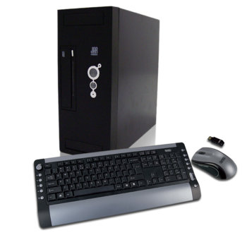 Настолен компютър PC Easy "Интернет и мултимедия" +Подарък безжична клавиатура & мишка SWEEX KB220US & 5m. HDMI кабел, Intel® Dual Core E2200 2.2GHz, 3GB RAM, 500GB HDD, DVDRW, VGA, SB5.1, LAN, 2г. Гаранция | JAR Computers PC Easy "Интернет и мултимедия" +Подарък безжичн…